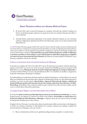 German desk Grant Thornton