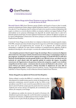 Florian Abegg directeur Audit IT Grant Thornton