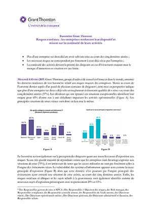 Etude Grant Thornton Barometre gestion de crise
