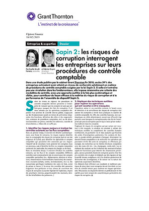 Sapin 2 : les riques de corruption interrogent les entreprises sur leurs procédures de contrôle comptable
