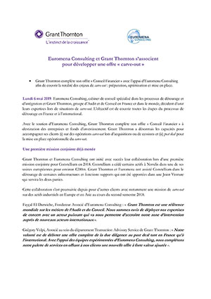 Grant Thornton développe son offre « carve-out »
