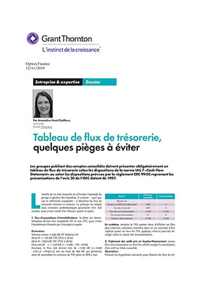 Tableau de flux de trésorerie quelque pièges à éviter