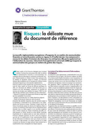 Risques: la délicate mue du document de référence