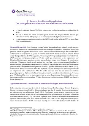 Les entreprises maintiennent leur résilience sans innover