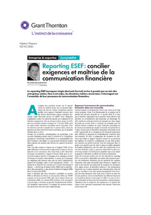 Reporting ESEF : exigences et maîtrise de la communication