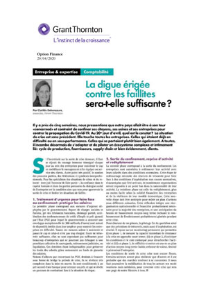 La digue érigée contre les faillites sera-t-elle suffisante ?