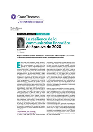 La résilience de la communication financière à l’épreuve de 2020 