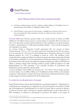 Grant Thornton fait le choix d’une croissance durable