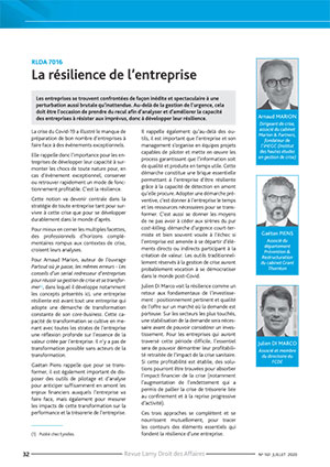 La résilience de l’entreprise