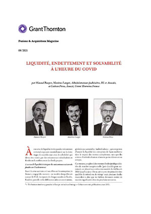 Liquidité, endettement et solvabilité à l’heure du covid