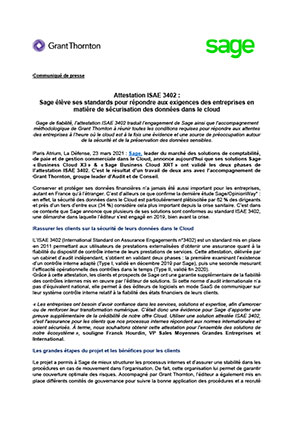Attestation ISAE 3402 pour Sage