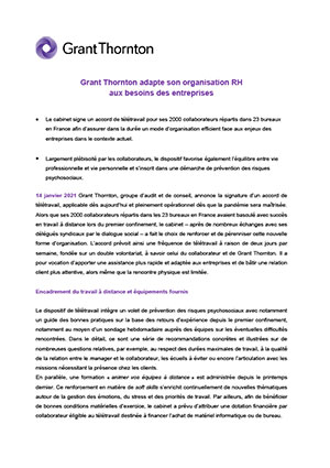 Grant Thornton adapte son organisation RH aux besoins des entreprises