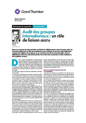 Audit des groupes internationaux : un rôle de liaison accru