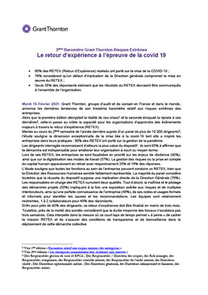 Le retour d’expérience à l’épreuve de la covid 19