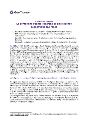 La conformité booste le marché de l’intelligence économique en France