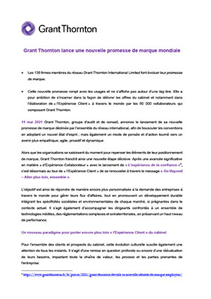 Grant Thornton lance une nouvelle promesse de marque mondiale