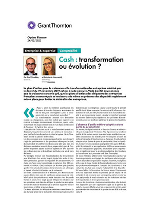 Cash : transformation ou évolution ?