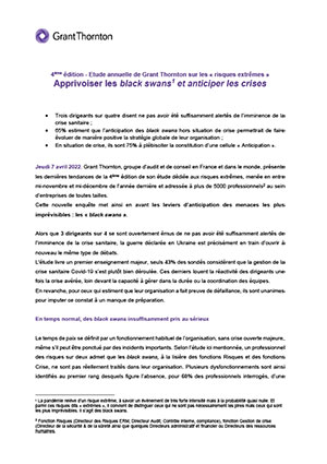 Apprivoiser les black swans et anticiper les crises