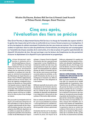 Cinq ans après, l’évaluation des tiers se précise