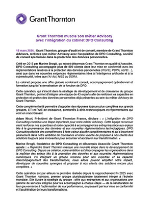 Intégration du cabinet DPO Consulting