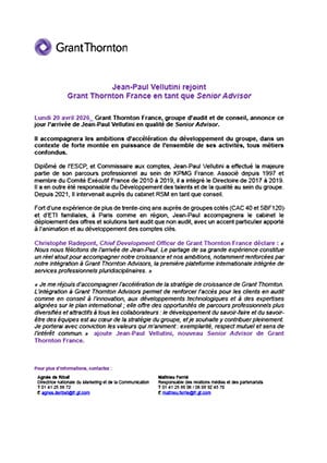 Jean‑Paul Vellutini nouveau Senior Advisor