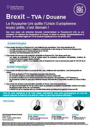 Brexit TVA/Douane