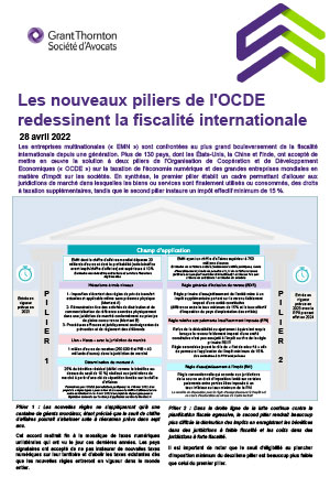 Les nouveaux piliers de l'OCDE redessinent la fiscalité internationale