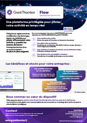 Flow - Une plateforme privilégiée pour piloter votre activité