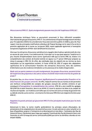 Quels enseignements pouvons-nous tirer de l’expérience d’IFRS 16 ?