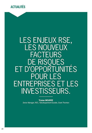 Grant Thornton France LES ENJEUX RSE